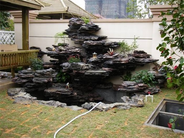 杭州庭院鱼池过滤池改造